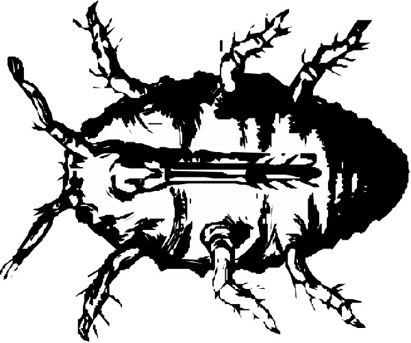 The black and white illustration shows a cartoon of an alien with large eyes looking upwards towards something unseen above it.