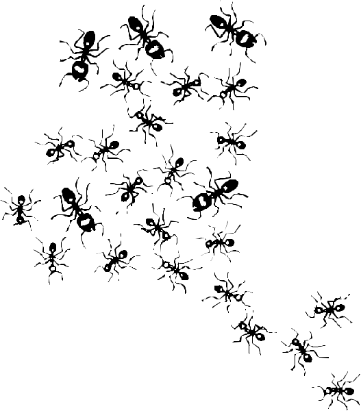 The image shows a black background with white dots scattered across it resembling stars against space.