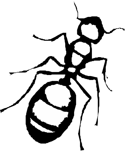 The black and white silhouette of a footprint on an otherwise dark background with no other discernible features visible in this clip-art image.
