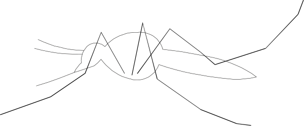 The black and white photo shows a person lying down on their back with arms outstretched above them against an indistinct background that appears to be dark in color.