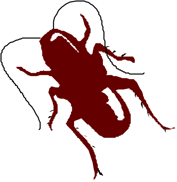The image shows a red ladybug with white spots on its body against a black background.