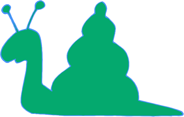 The image shows a cartoon of two snails with antennae on their heads next to each other against a white background; there is no text present in this clip-art illustration.