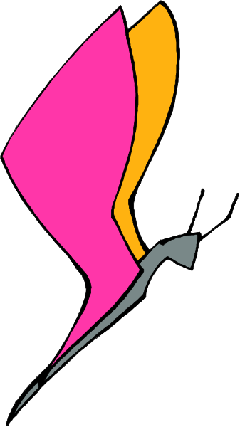 The image shows a stylized graphic of an abstract design with geometric shapes resembling wings on either side against a pink background; it is in black-and-white format.
