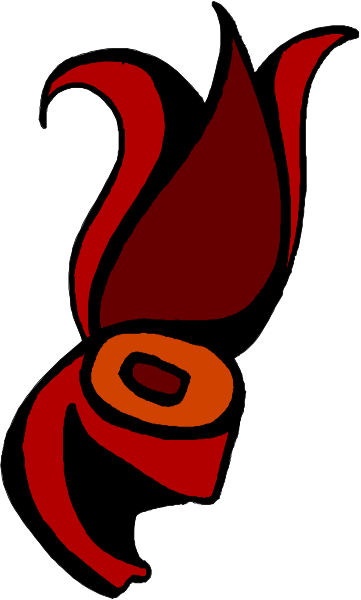 The image shows a stylized red dragon with wings against a white background on what appears to be an American flag patterned wallpaper.