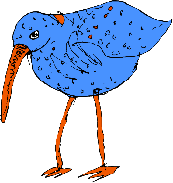The images show a blue bird with an orange beak standing on two legs against different backgrounds: white for top left image; black for bottom right image.