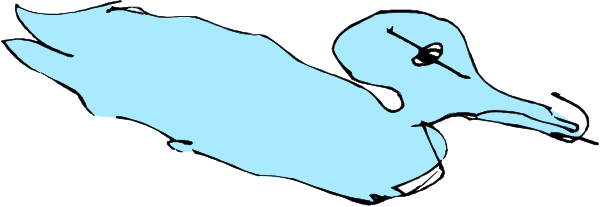 The image shows a cartoon of an animal with water droplets around it on what appears to be a gray background.