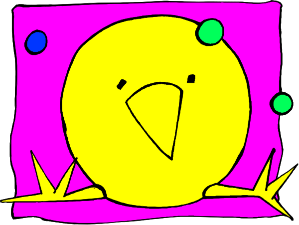 The image shows a cartoon of Pacman with three dots above his head on top of what appears to be an arcade game cabinet background in shades of pink and purple.