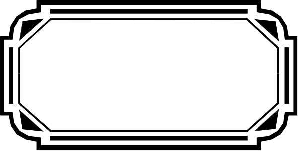 The image shows a black and white illustration of an abstract design that resembles a stylized representation of a train car with windows on its side.