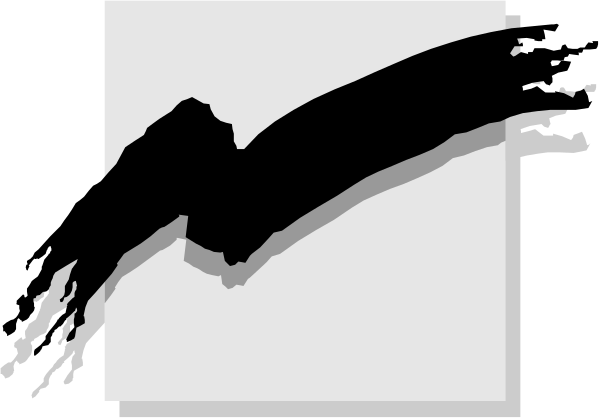 The image shows a black and white pixelated representation of an abstract shape with lines that resemble musical notes on top of it against a gray background.