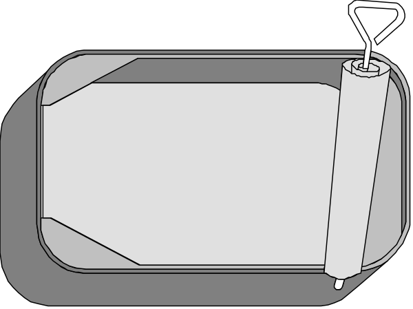 The black and white illustration shows a roll of toilet paper on top of an open package with two rolls visible inside it against a dark background.