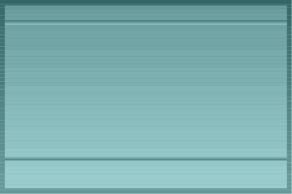 The image shows a simple gray window with blinds partially open against an indistinct background that appears to be blue-green in color.