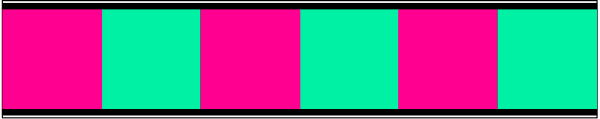 The image shows a colorful horizontal bar with stripes of different hues against a grey background.