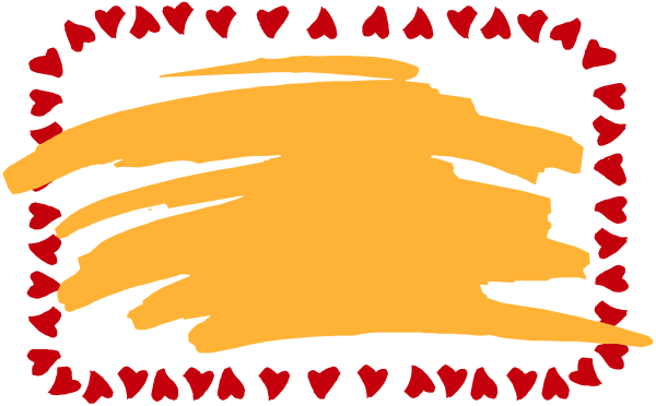 The image shows a black background with an orange scribble resembling a heart shape on top of it; there is also red text that reads "I love you" in bold letters at the bottom center, and above this phrase appears to be another smaller word or symbol which could possibly represent a smiley face.