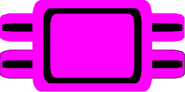 The image shows a pink rectangle with white lines forming an abstract design on it against a grey background.