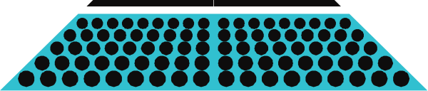 The image shows a keyboard with keys that have black dots on them against an otherwise plain background.