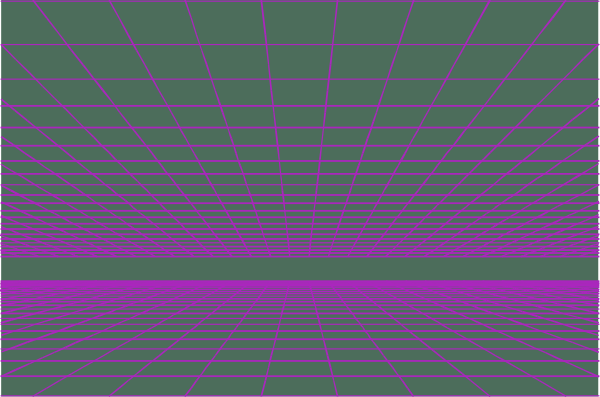 The image shows a wireframe representation of an object with purple lines against a gray background.