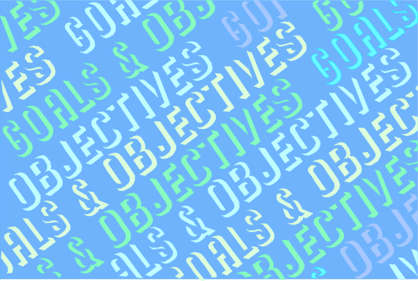 The image shows a pattern of colorful text that reads "GOALS" repeated multiple times with various fonts and sizes in shades of blue, green, yellow, pink, orange, purple, red, white, black, gray, brown, beige, cream cheese, mustard, ketchup, relish, mayonnaise, barbecue sauce, gravy, syrup, honey, maple syrup, and chocolate. The text is arranged in a diagonal pattern across the image with different fonts creating an abstract design that resembles goals or objectives being achieved