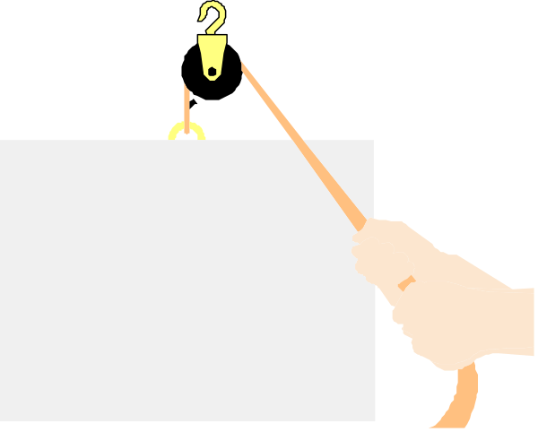 The image shows a person holding an object that resembles a magnifying glass over what appears to be a small piece of paper with text on it; however, due to low resolution and size constraints in this clip-art format, specific details about objects, people or actions cannot be confidently determined.