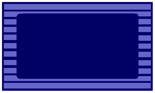 The image shows a blue rectangle with two smaller rectangles inside it on top of each other against a grey background.