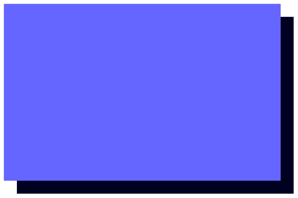 The image shows a blue rectangle with rounded corners on top of another rectangular shape that is grayish brown; there's no text present in this small clip-art illustration.
