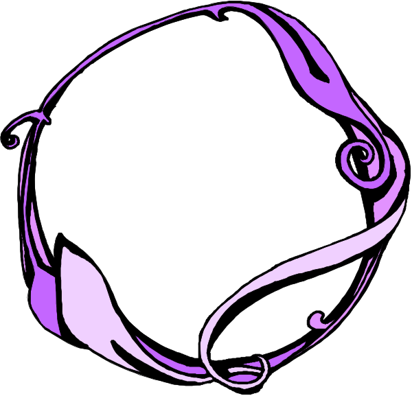The image shows a purple swirl with an intricate design on it against a white background.