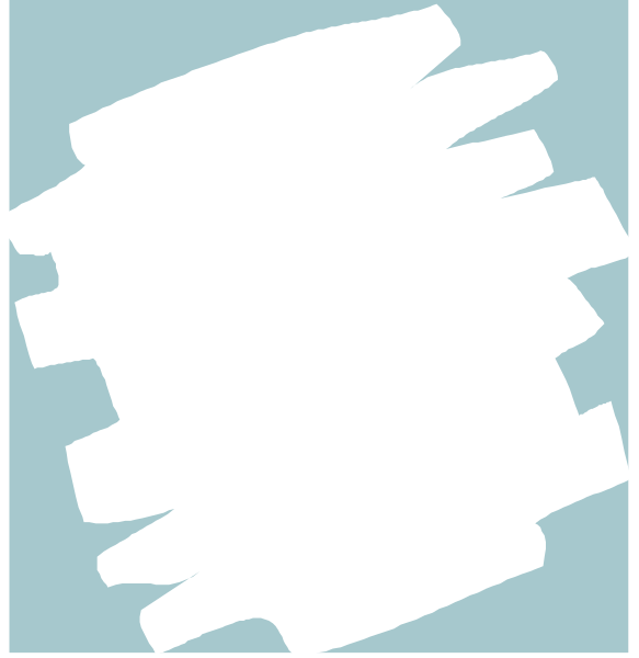 The image shows a blue background with two white rectangles that have torn edges on either side of them, giving an impression as if something has been ripped out from between these areas.
