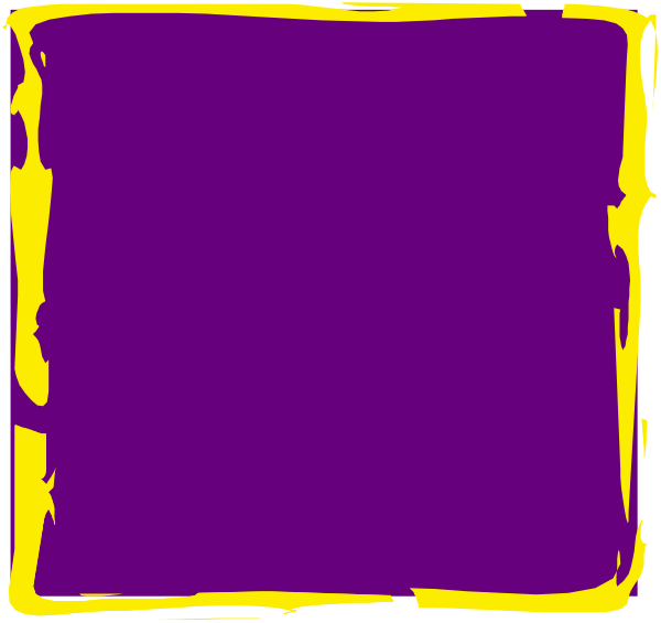 The image shows a purple square with two yellow rectangles on either side of it against a white background.