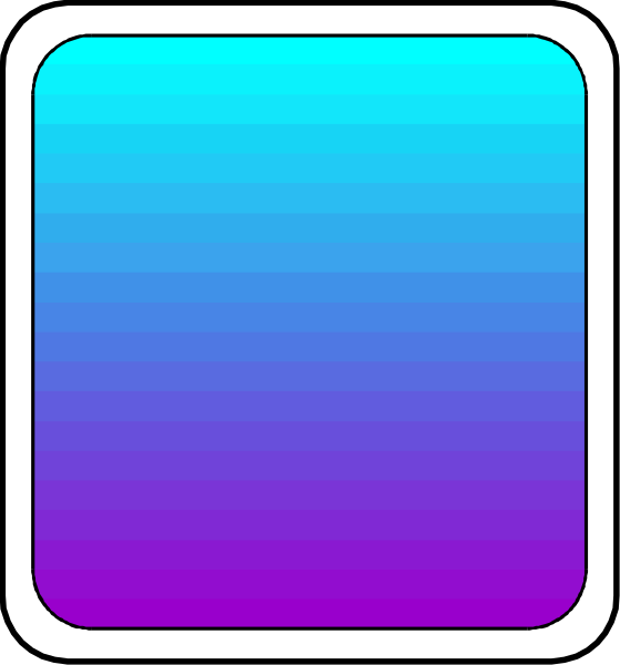 The image shows a simple graphic of an abstract blue rectangle with purple lines on either side against a black background.