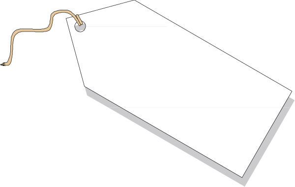 The image shows a blank white piece of paper with an attached yellow string on top right corner against black background.