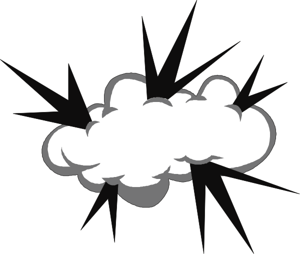 The image shows a black cloud with white lightning bolts emanating from it against a dark background.