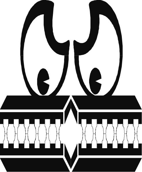 The black and white logo of a company with an eagle emblem on it.