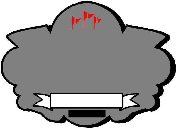 The image shows a black and white logo with various shapes that resemble an abstract design of buildings on top of each other within what appears to be a shield-like shape at the bottom center.
