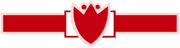 The image shows a red banner with white text that reads "Winnipeg Jets" at both ends of it, featuring an emblem in between resembling a shield with two maple leaves on either side and what appears to be a hockey stick or puck design below the center.