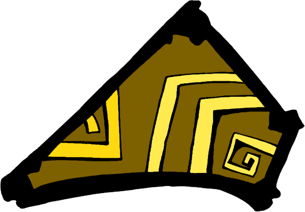 The image shows a simple line drawing of an ancient Egyptian headdress with two feathers on top against a white background.