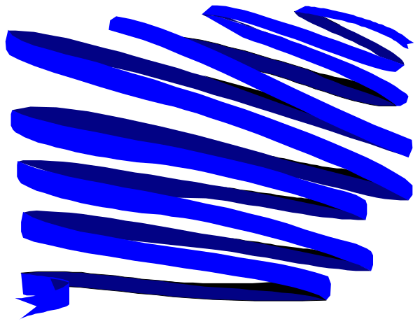 The image shows a blue abstract design with wavy lines that resemble waves of water against a dark background.