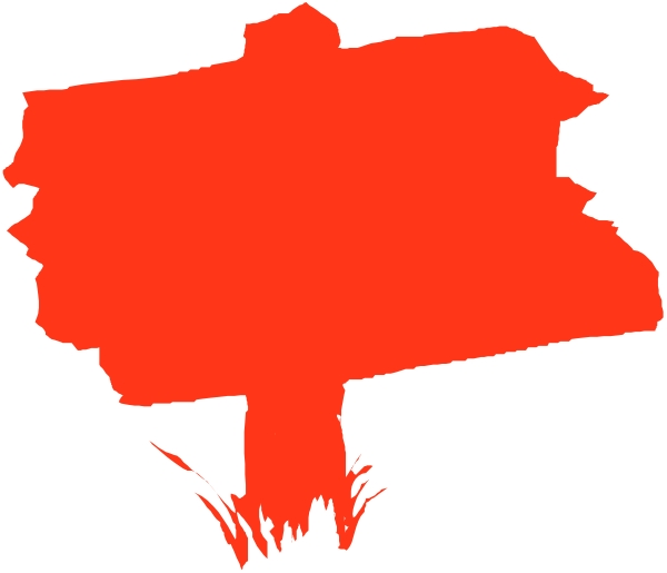 The image shows a red silhouette of an object resembling a tree with branches against a black background on top left corner; below it is another smaller rectangle in white color containing what appears to be two rectangles, one larger and partially obscured by the other that looks like a house or building.