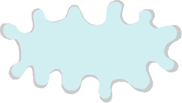 The image shows a blue abstract design that resembles an ice cream cone with drips of colorful liquid flowing down its sides against a gray background.