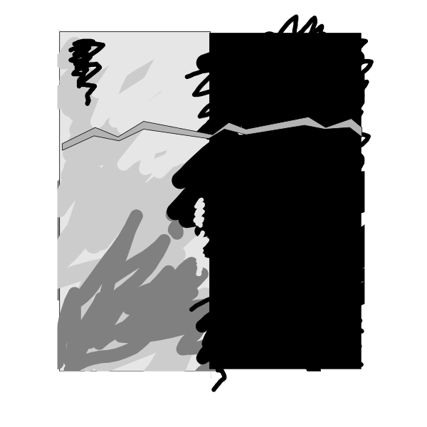 The black and white comic strip shows a character standing on top of an unidentified mountain peak with trees below them under what appears to be cloudy skies.