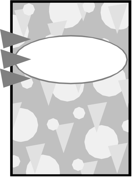 The image shows a speech bubble with an exclamation mark on it against a background that appears to be made up of geometric shapes in shades of gray and white.