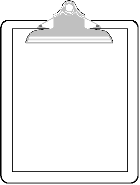The image shows a whiteboard with black text that reads "Clip Art" at its top left corner. Below this title is an illustration of what appears to be a clip-art representation of a piece of paper, which has lines and shapes suggesting it's being used as a template for writing or drawing on the right side where there are blank spaces waiting to be filled in with content by users. The style suggests that this image may have been created using digital art tools commonly found within graphic design software like Adobe Photoshop or Illustrator, and is likely intended for use as an