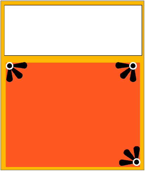 The image shows a simple cartoon of an open book with red pages on its left side against a white background.