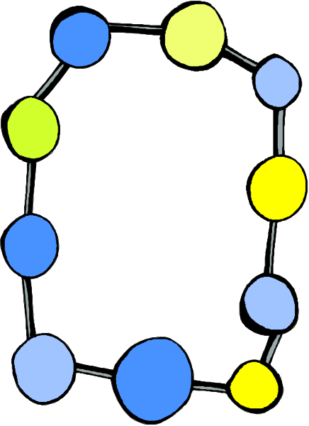 The image shows a molecular structure with atoms represented by colored spheres connected to each other through lines that represent bonds between them.