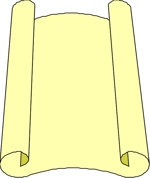 The image shows a roll of paper with two sheets partially unrolled at an angle against each other on what appears to be a gray background.