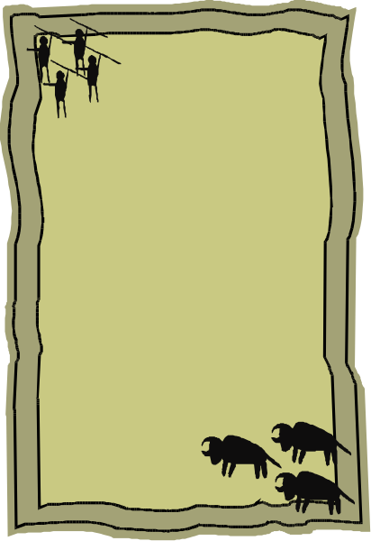 The illustration depicts a scene with three cartoon bison standing on top of an open book that is lying flat in front of them; there's also one small bird flying above the animals near the center, and two human figures appear to be looking at or interacting with something off-frame.