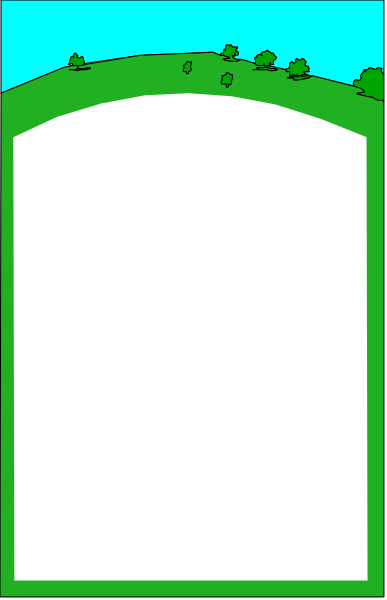 The image shows a simple graphic of an open book with blank pages on what appears to be a tablet screen displaying it against a background that looks like a landscape scene under blue sky.