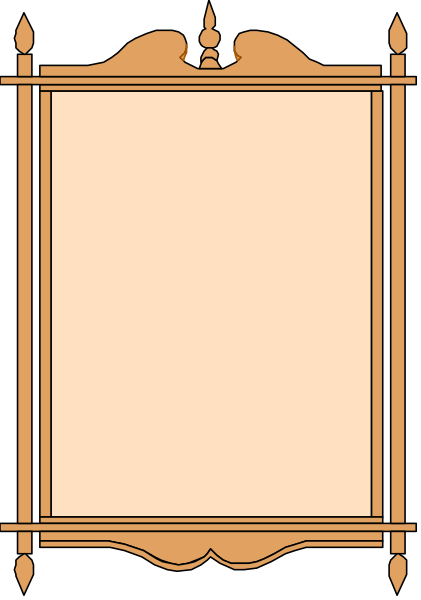 The image shows a blank sign with an elegant frame inside it against a dark background.