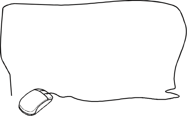 The black and white cartoon shows a couch with two pillows on it against an abstract background; there is no text present in this image.