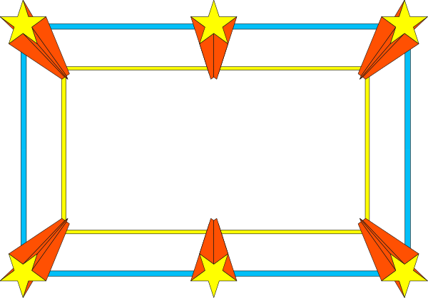 The image shows a black background with three yellow stars on top of each other at different heights to their left side, forming an abstract pattern that resembles a night sky scene in clip-art form.