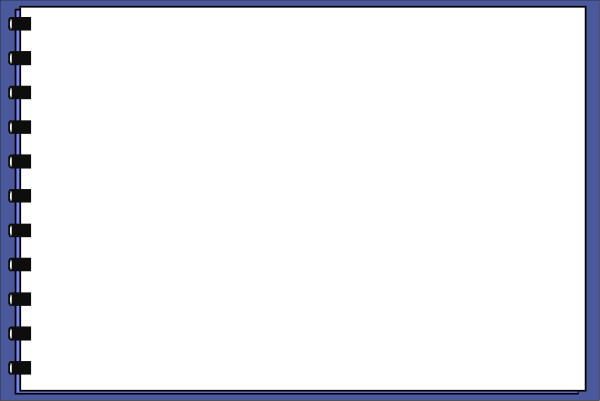 The image shows a blank notebook with lined pages on top of an open booklet that has several lines drawn across it horizontally in blue ink.