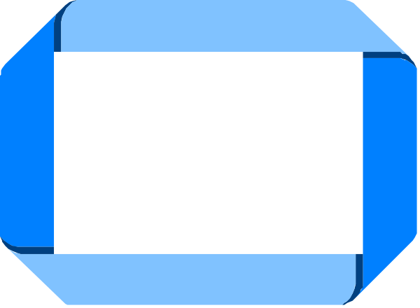 The image shows a blue button with an arrow pointing to it from above on what appears to be a gray background.